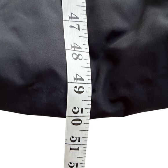 Lands End Puffer Long Coat Womens S Black Down Jacket Faux Fur Hood Winter - Picture 7 of 9